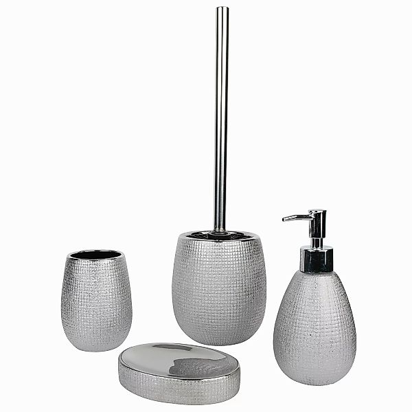axentia Badaccessoire-Set Badezimmer-Garnitur, Badezimmer-Set, Bad-Kollekti günstig online kaufen