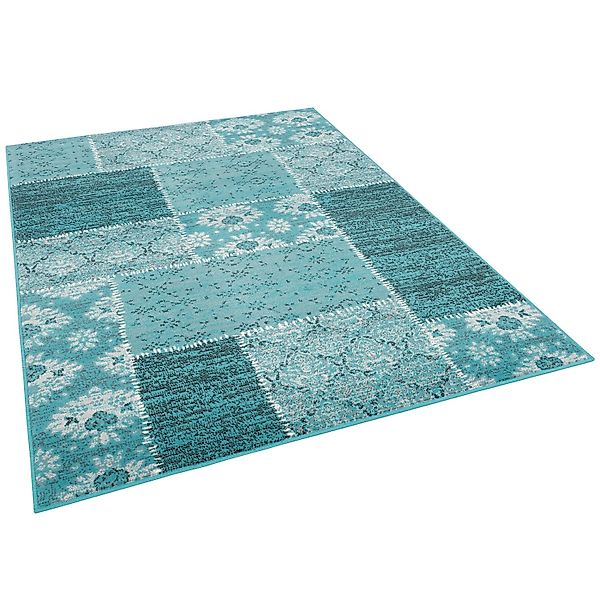 Pergamon Designer Teppich Pop-Vintage Orient Patchwork Petrol 120x170cm günstig online kaufen