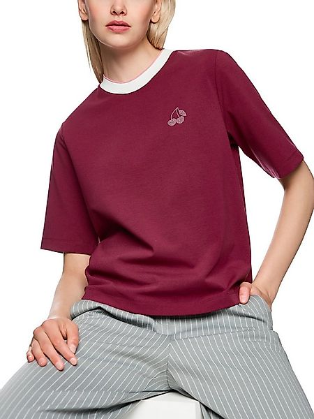 Marc Cain T-Shirt Mon Cherry Premium Damenmode gerade Form, Rundhals günstig online kaufen