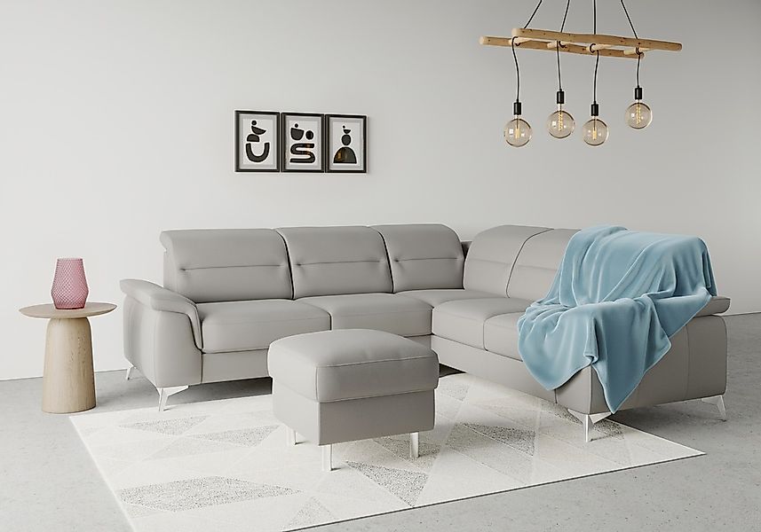 sit&more Ecksofa "Sinatra L-Form" optional mit Kopfteilverstellung und Armt günstig online kaufen
