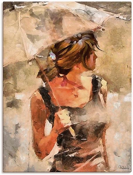 Artland Wandbild »Lady mit Regenschirm« Portrait 1 Stk. tlg. als Leinwandbi günstig online kaufen