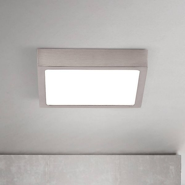 LED-Deckenlampe Disc nickelfarben satiniert, Länge 14 cm CCT günstig online kaufen