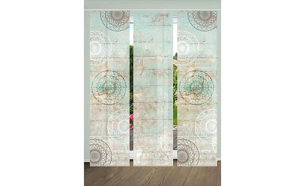 HOME in green Schiebegardine "MANDRIGA" Paneelwagen 3 Stk. tlg. SET DIGITAL günstig online kaufen