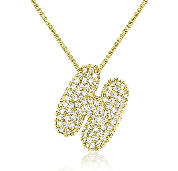 Blusmart Charm-Kette Initial Charm A-Z Buchstaben Anhänger Halskette (Funke günstig online kaufen