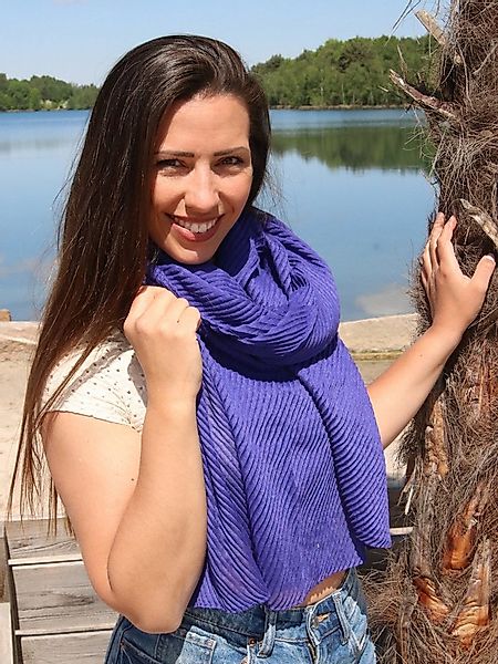 styleBREAKER Modeschal Gekreppter Unifarbener Schal, (1-St) günstig online kaufen