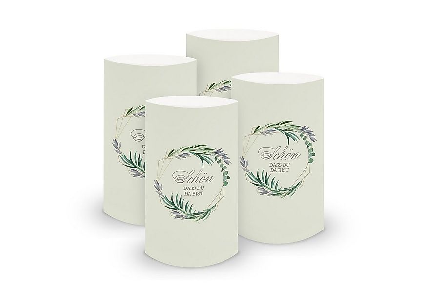 itenga Windlicht itenga 6x Windlicht klein Schön dass du da bist Eukalyptus günstig online kaufen