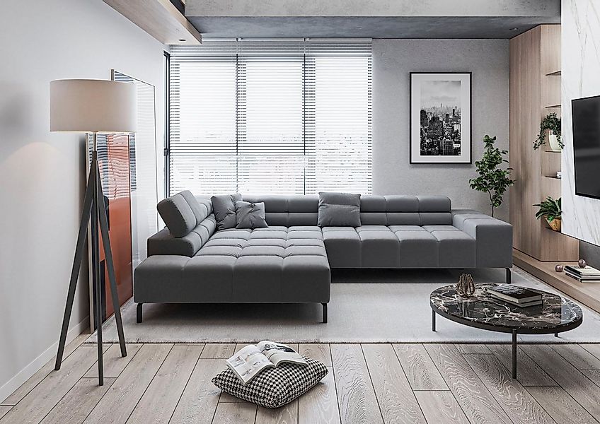 Home affaire Ecksofa "Ancona New, wahlweise motorische Sitztiefenverstellun günstig online kaufen