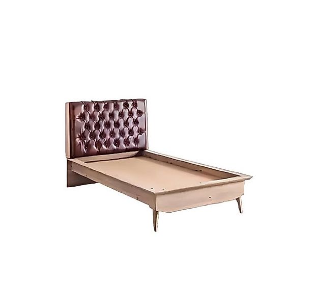 Xlmoebel Bett Bett Loft aus Holz Chesterfield 100x200cm mit Gepolstertem Ko günstig online kaufen