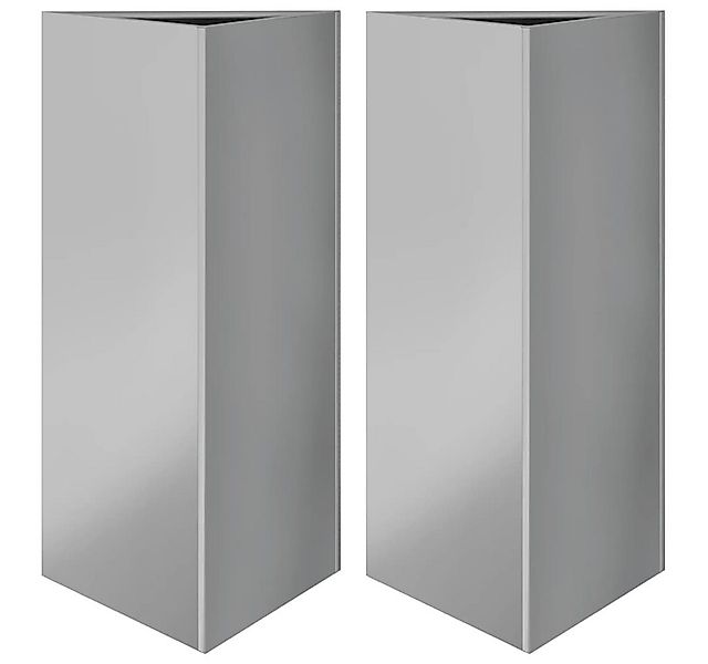 vidaXL Blumentopf Pflanzkübel 2 Stk. Dreieckig 40x40x75 cm Verzinkter Stahl günstig online kaufen