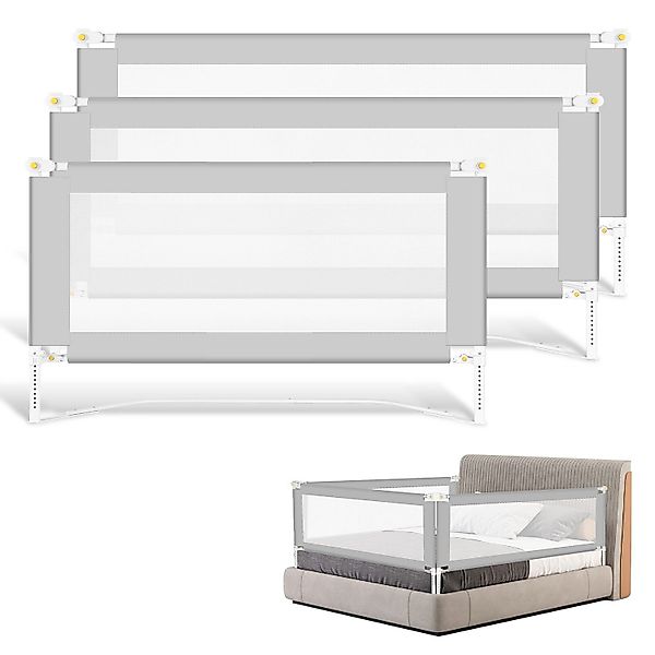 Clanmacy Bettschutzgitter Bettgitter Kinderbettgitter Bettschutzgitter Kind günstig online kaufen