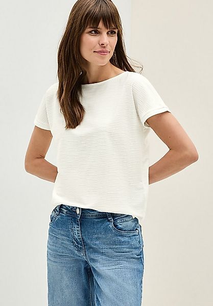 CECIL T-Shirt mit Streifen-Struktur günstig online kaufen