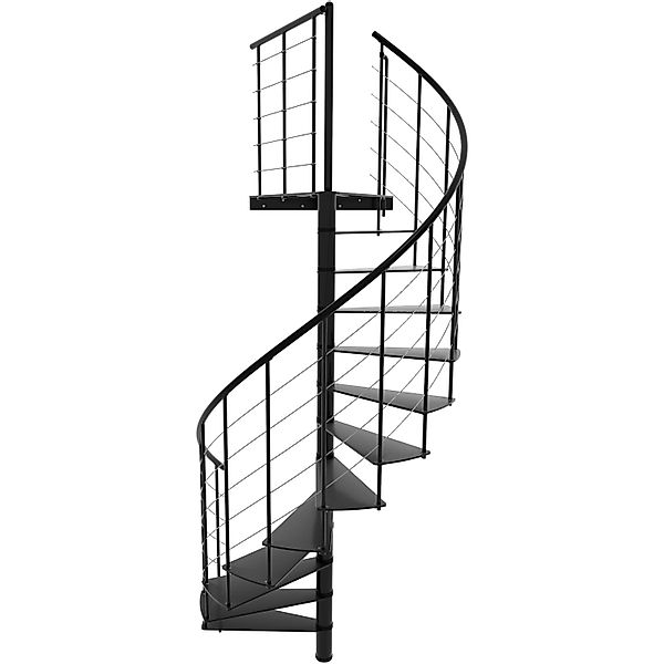 Minka Spindeltreppe  Milano Schwarz Geschosshöhe bis 300 cm günstig online kaufen
