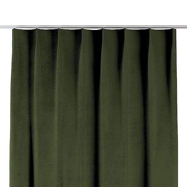 Vorhang mit flämischen 1-er Falten, waldgrün, Crema (185-87) günstig online kaufen