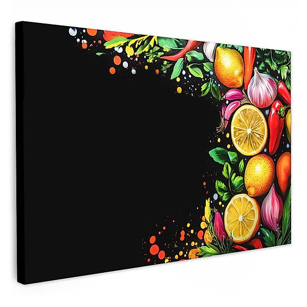 OneMillionCanvasses® Leinwandbild Zitronen - Paprika - günstig online kaufen