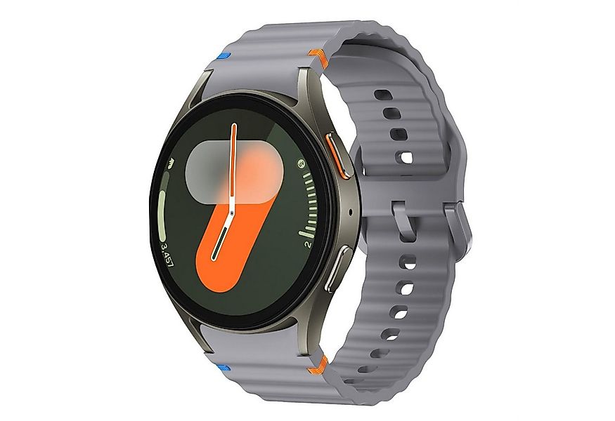 Wigento Smartwatch-Armband Für Samsung Galaxy Watch 7 44 / 40mm Silikon Wel günstig online kaufen