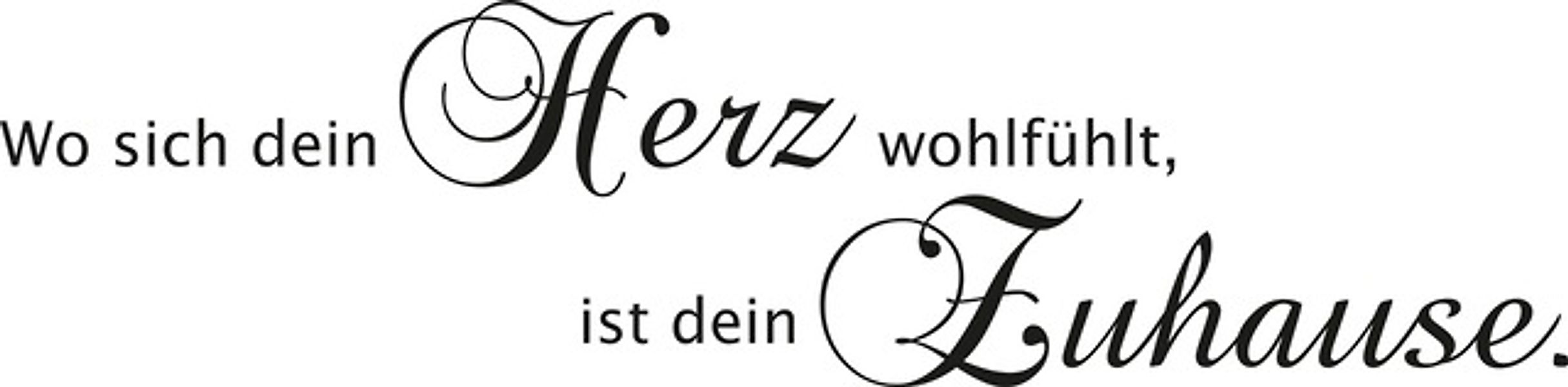 my home Wandspruch »Wo sich dein Herz wohlfühlt, ist dein Zuhause«, (1 St.) günstig online kaufen