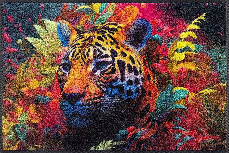 wash+dry by Kleen-Tex Fußmatte Leopy McLeopard, rechteckig, Höhe: 7 mm günstig online kaufen