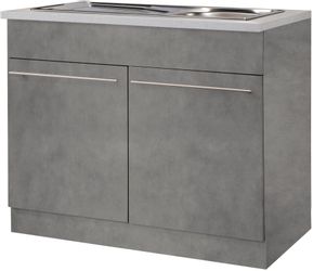 wiho Küchen Spülenschrank "Chicago" 100 cm breit, inkl. Einbauspüle aus Ede günstig online kaufen