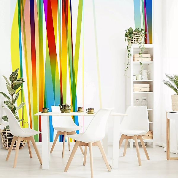 Mustertapete Rainbow Stripes günstig online kaufen