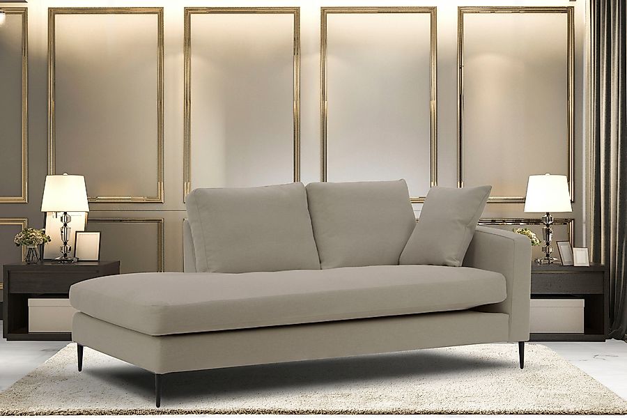 Home affaire Recamiere "Cozy Chaiselongue, Maße B/T/H: 195/97/80 cm" mit lo günstig online kaufen
