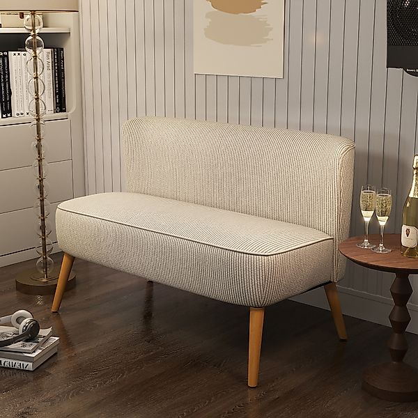 HOMCOM Sofa 2 Sitzer modern Couch ohne Armlehne Gepolstert Polstersofa mit günstig online kaufen