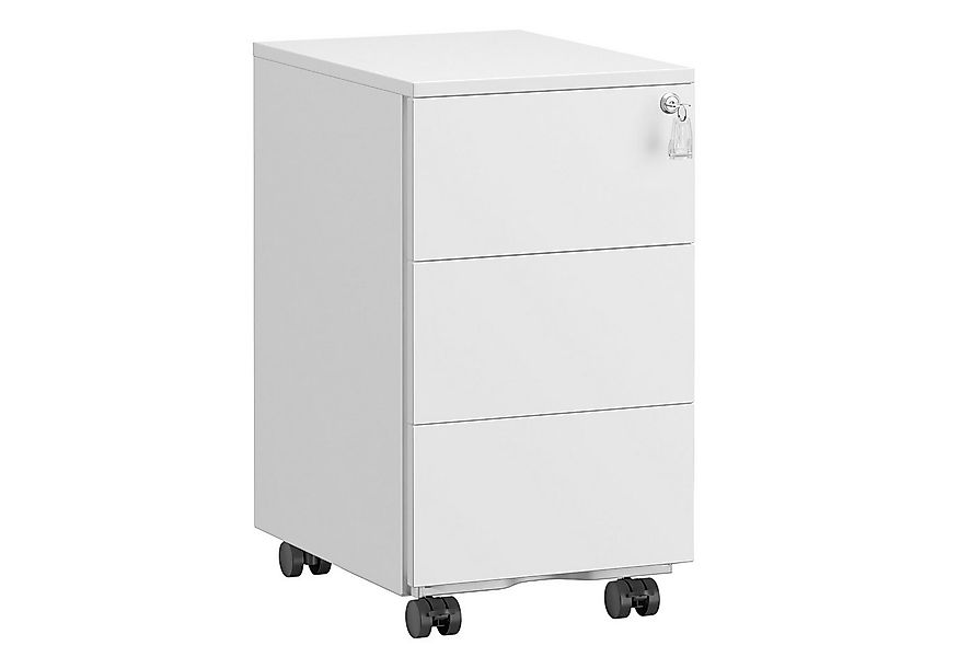 SONGMICS Rollcontainer Schubladenschrank, mobiler Aktenschrank, Metallschra günstig online kaufen