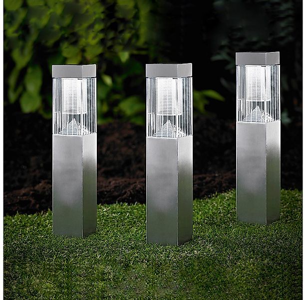 MeLiTec LED Solarleuchte SO27, LED fest integriert, aus Edelstahl, matt geb günstig online kaufen