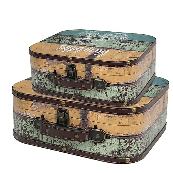 HMF Aufbewahrungsbox Vintage Koffer aus Holz günstig online kaufen