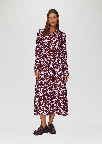 s.Oliver Maxikleid Midi-Kleid aus Viskose mit günstig online kaufen