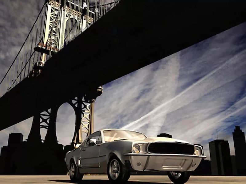 Papermoon Fototapete »Auto unter Brücke« günstig online kaufen