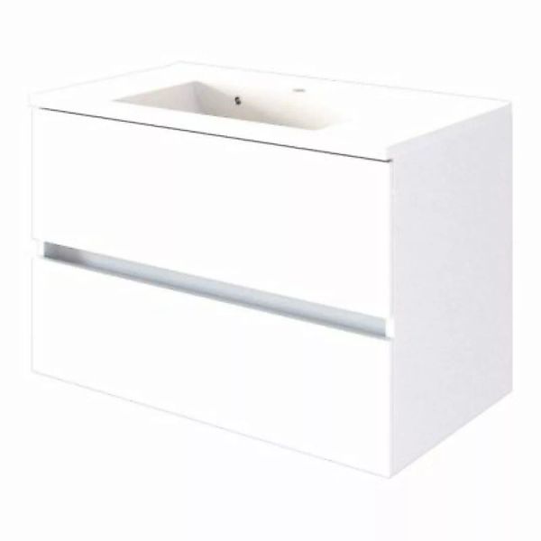 Lomadox Badezimmer Möbel Waschtischunterschrank inkl. Waschbecken 80 cm ARL günstig online kaufen