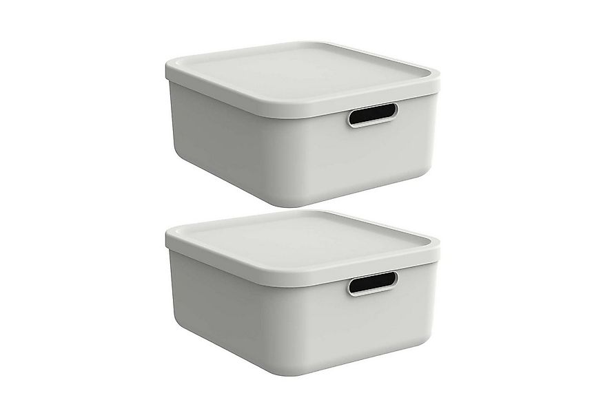 ROTHO Aufbewahrungsbox Albula Light 2er-Set Aufbewahrungskiste 20l (Aufbewa günstig online kaufen