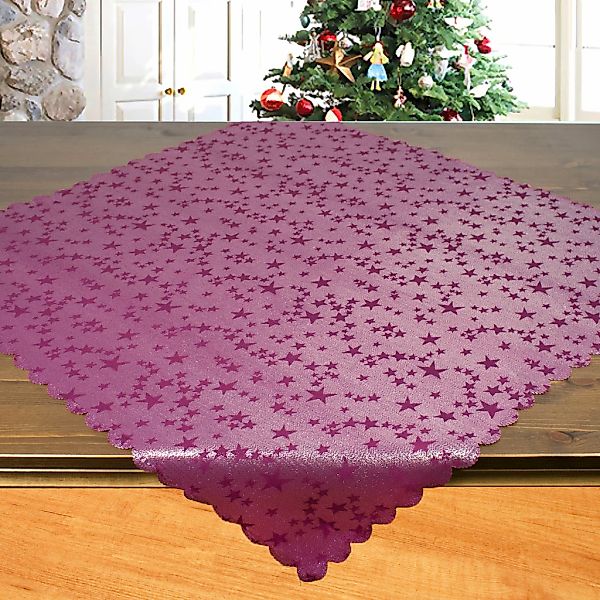 Delindo Lifestyle Mitteldecke "Sternchen allover" mit Lurex-Sternchen günstig online kaufen