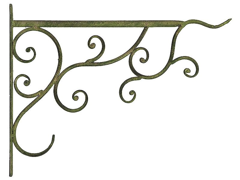 Wandhalterung für Blumenampel Vintage Wandhaken Blumentopf Grün Patiniert günstig online kaufen