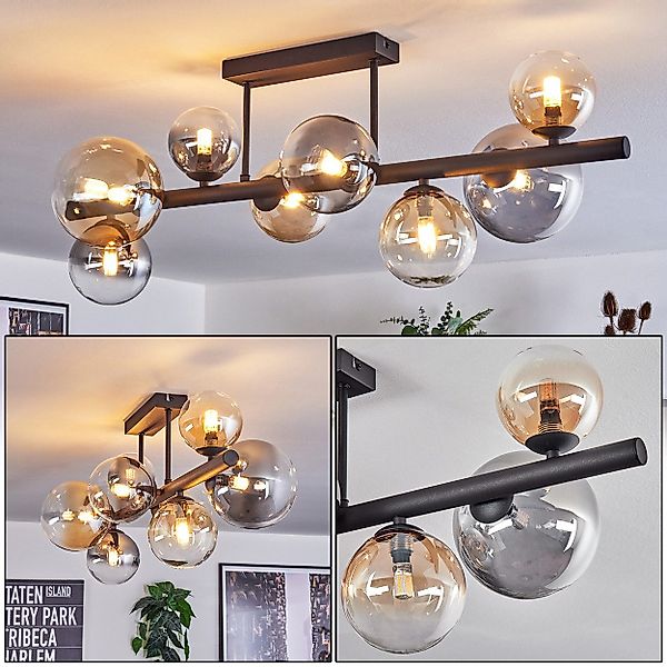 hofstein Deckenleuchte Deckenlampe aus Metall/Glas in günstig online kaufen