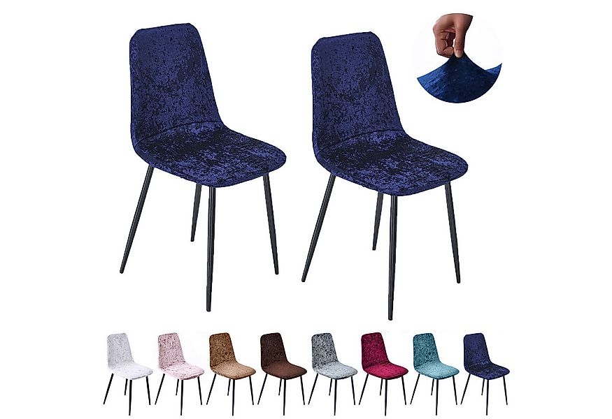 Jibenhome Stuhlbezug Stuhlhussen Samt, Einfarbig, Stretch,Schalenstuhl Abde günstig online kaufen