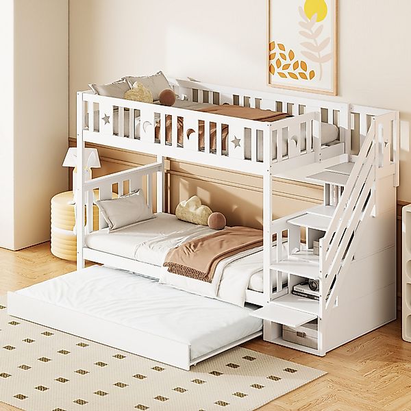 HAUSS SPOLE Etagenbett 90X200cm mit Stauraumtreppe, günstig online kaufen