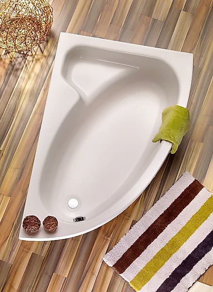 OTTOFOND Eckwanne »Salinas« Höhe 39,5 cm mit Fußgestell und Ablaufgarnitur günstig online kaufen