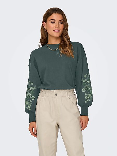 ONLY Sweatshirt "ONLBROOKE L/S O-NECK FLOWER SWT" günstig online kaufen