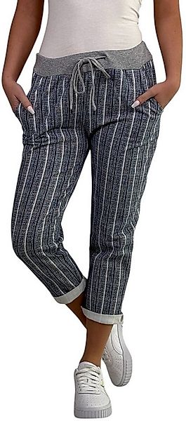 Mississhop Chinohose Damen Hose Blumen Jogginghose Baumwolle gemustert M. 2 günstig online kaufen