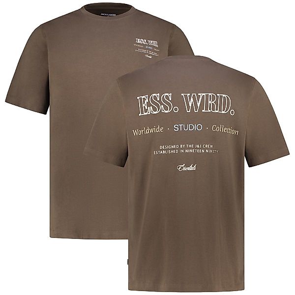 Jack&Jones T-Shirt aus Biobaumwolle Farbe braun Größe: 5XL günstig online kaufen