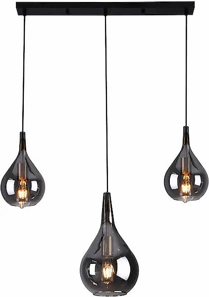 näve Pendelleuchte »Gota« E27 1 Stk. 3er je 1 x E27, Rauchglas (2 kleine Gl günstig online kaufen