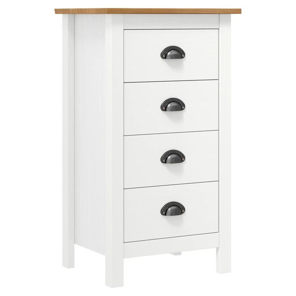 Sideboard Hill Range Weiß 46ã35ã80 Cm Massivholz Kiefer günstig online kaufen