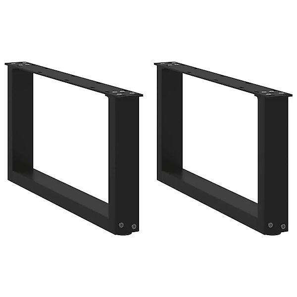 vidaXL Couchtischbeine U-Form 2 Stk Schwarz 60x30-31 cm Stahl 4013140 günstig online kaufen