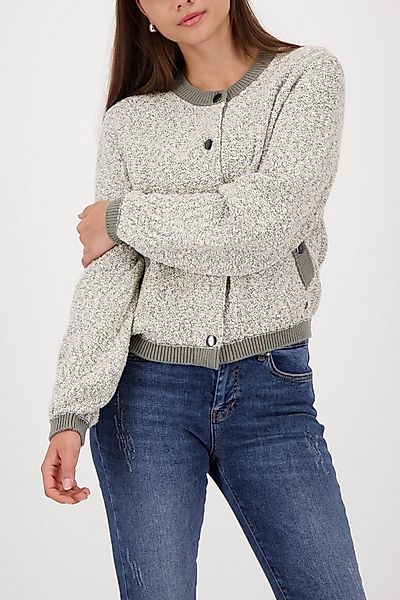 Monari Strickjacke Jacke Strickjacke Tweed Regular fit mit Rundhalsausschni günstig online kaufen