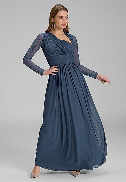 SWING Boleroblazer - Bolero aus Mesh mit Raffblende Figurbetonter Schnitt günstig online kaufen