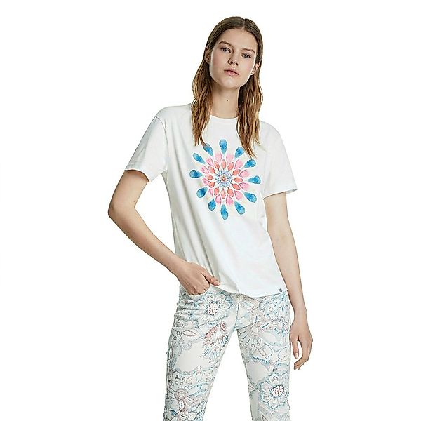 Desigual Milan Kurzärmeliges T-shirt XS White günstig online kaufen