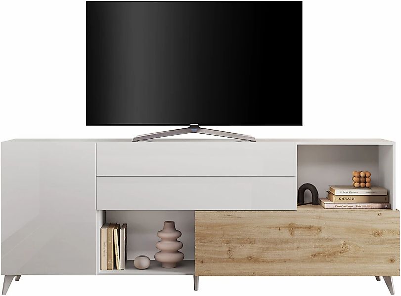 INOSIGN Sideboard "Monaco Breite 241 cm, Anrichte mit 1 Tür, 1 Klappe u. 2 günstig online kaufen