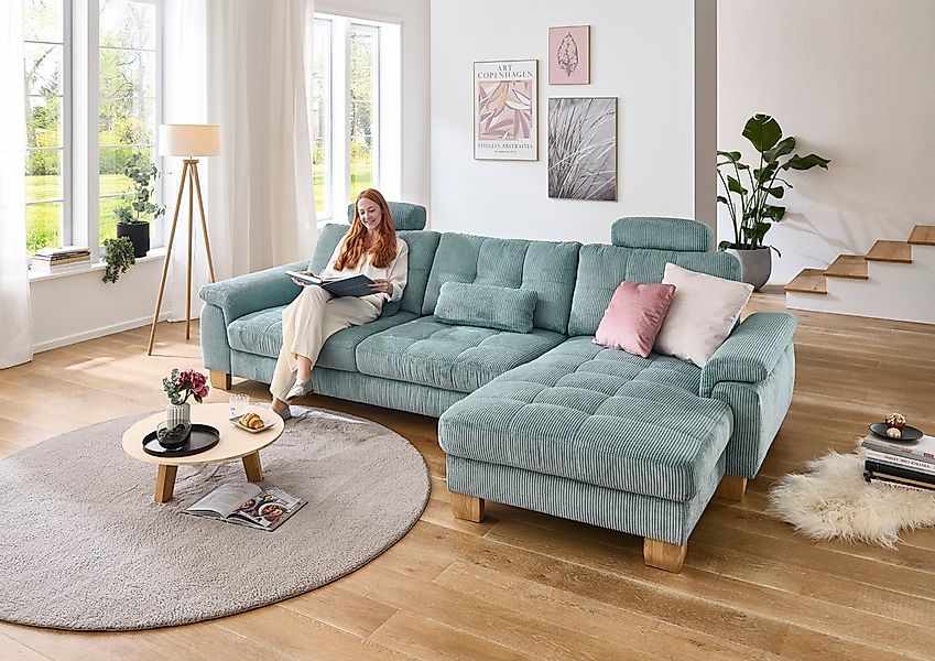 Die PlanBar Ecksofa "PP-LA19101 L-Form, Breite 316 cm" wahlweise mit Bettfu günstig online kaufen