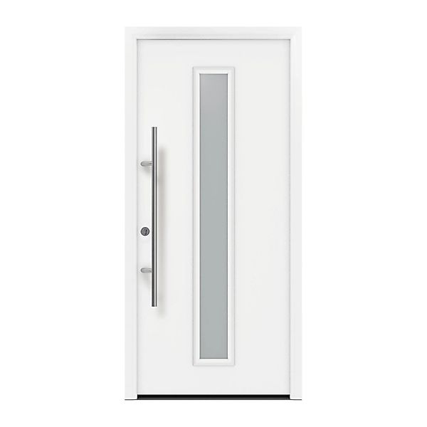 EcoStar Haustür Isopro Secur IPS 020S Verkehrsweiß 110 cm x 210 cm DIN L günstig online kaufen